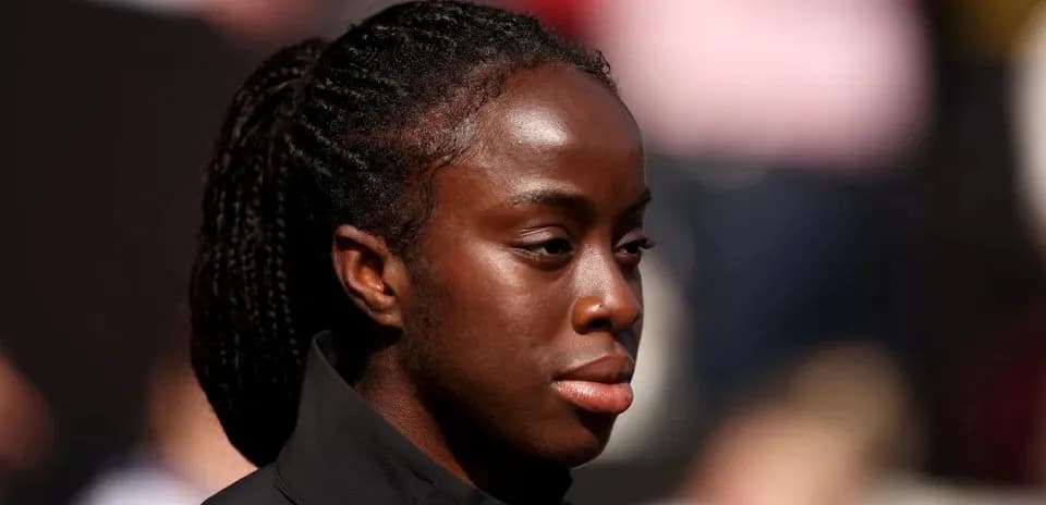 Athlete focused before competition at event