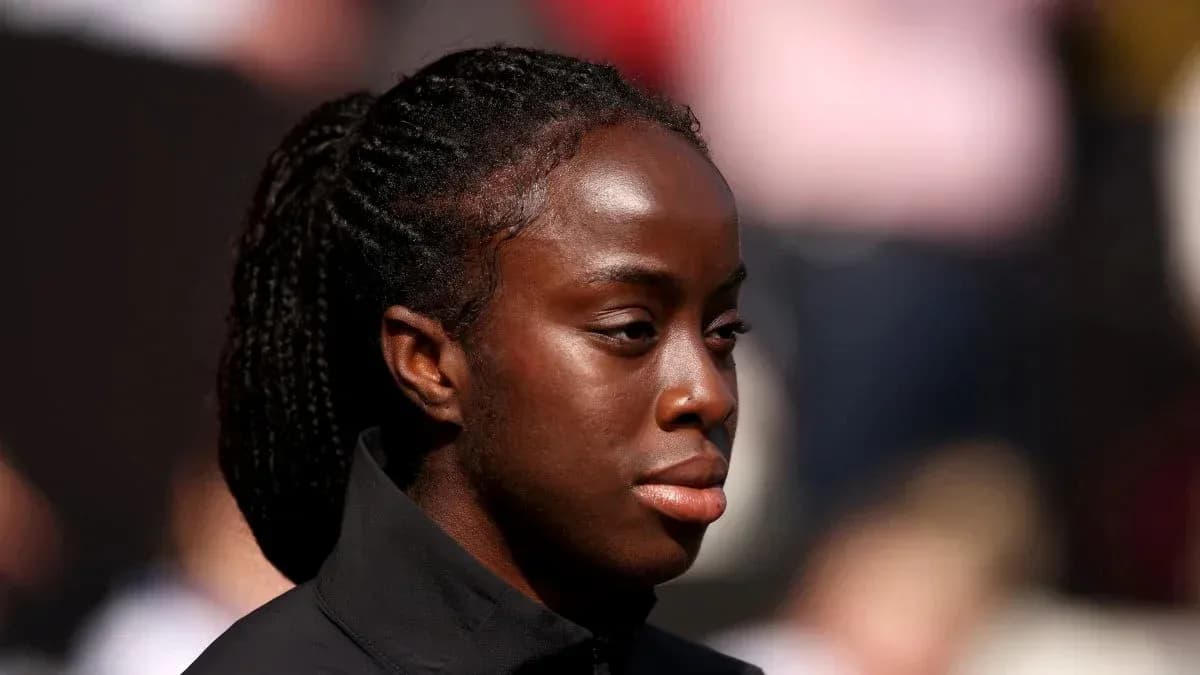 Athlete focused before competition at event