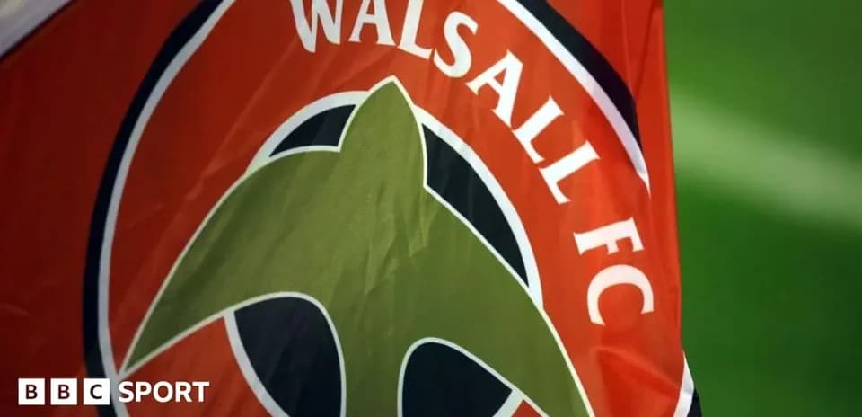 Close-up of Walsall FC club flag