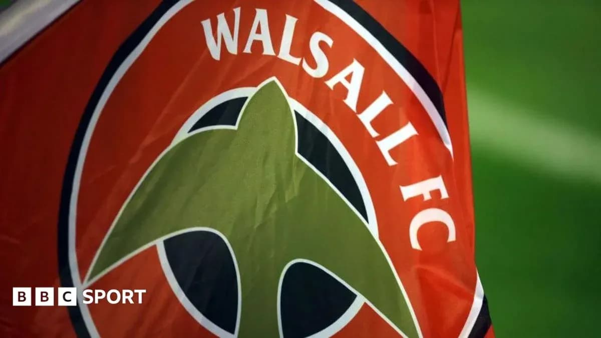 Close-up of Walsall FC club flag