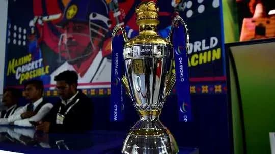 Trophy displayed at cricket tournament event