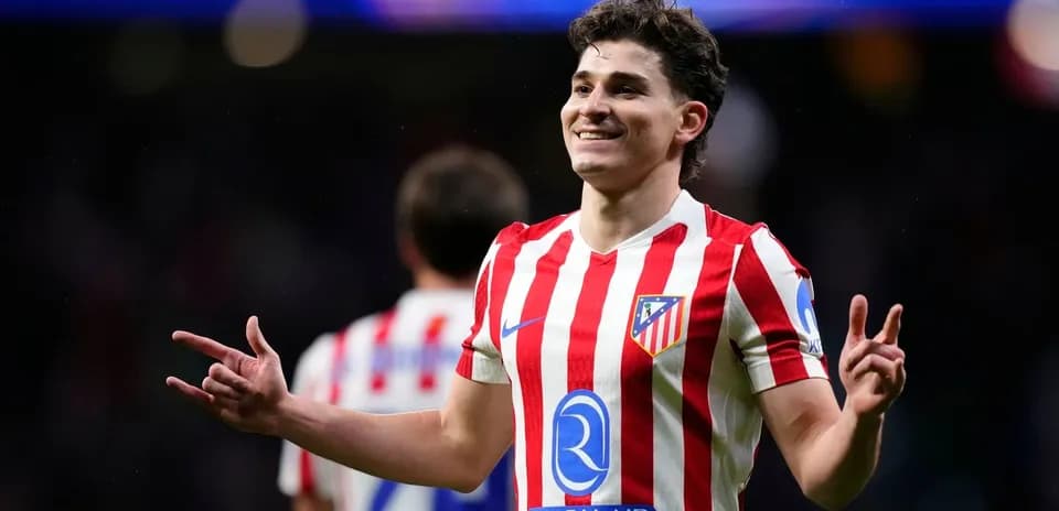 Atletico Madrid player celebrating during a match