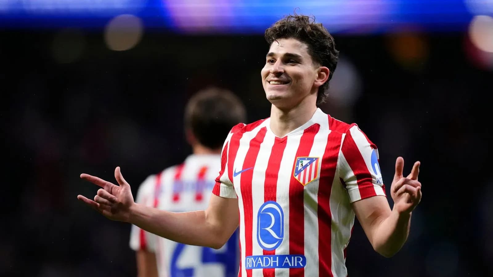 Atletico Madrid player celebrating during a match