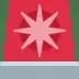 Red star emblem with eight points