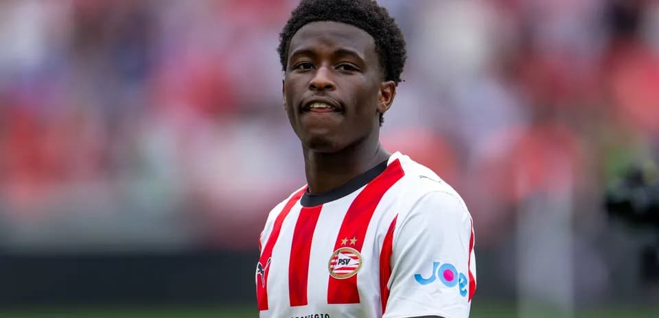 Player wearing PSV Eindhoven jersey during match