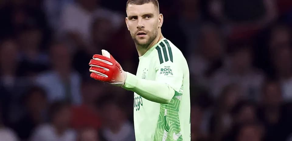 Goalkeeper gesturing during a match