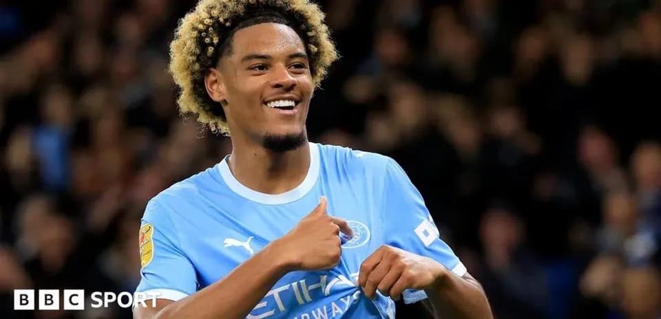 Player celebrating after scoring for Manchester City