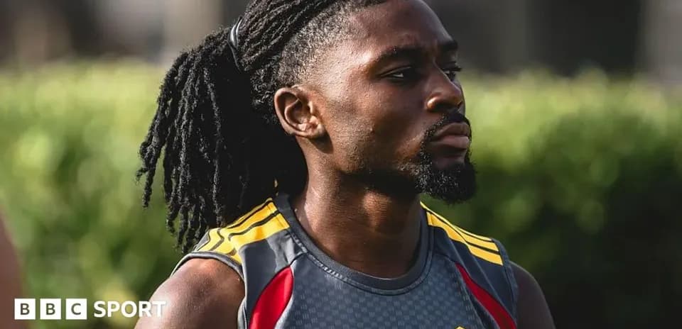 Player in training kit during practice session
