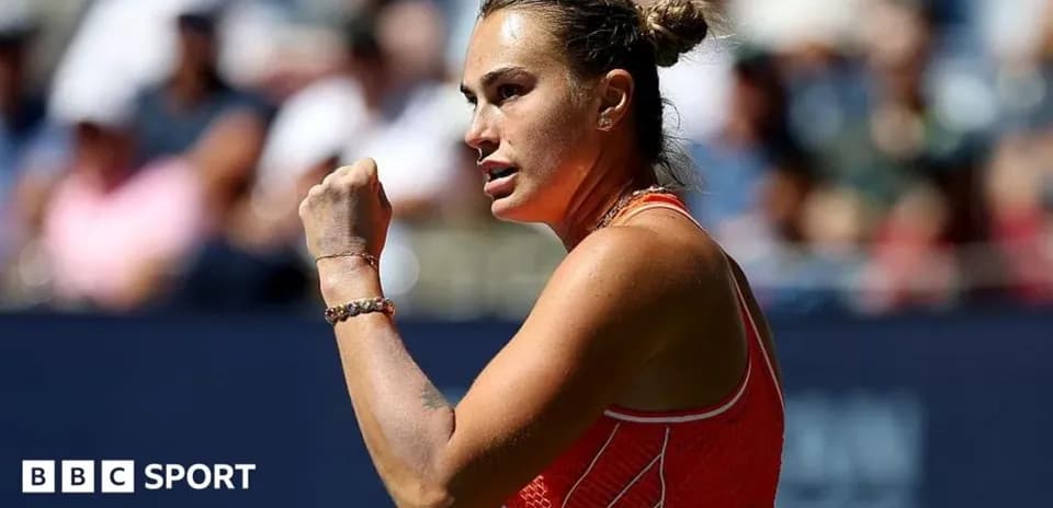 Tennis player celebrating during match at tournament