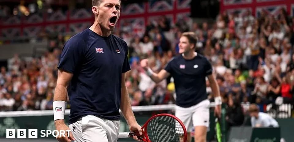 Player celebrating a point during a tennis match