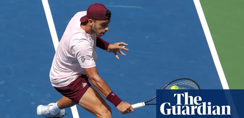 Player hitting a backhand shot on court
