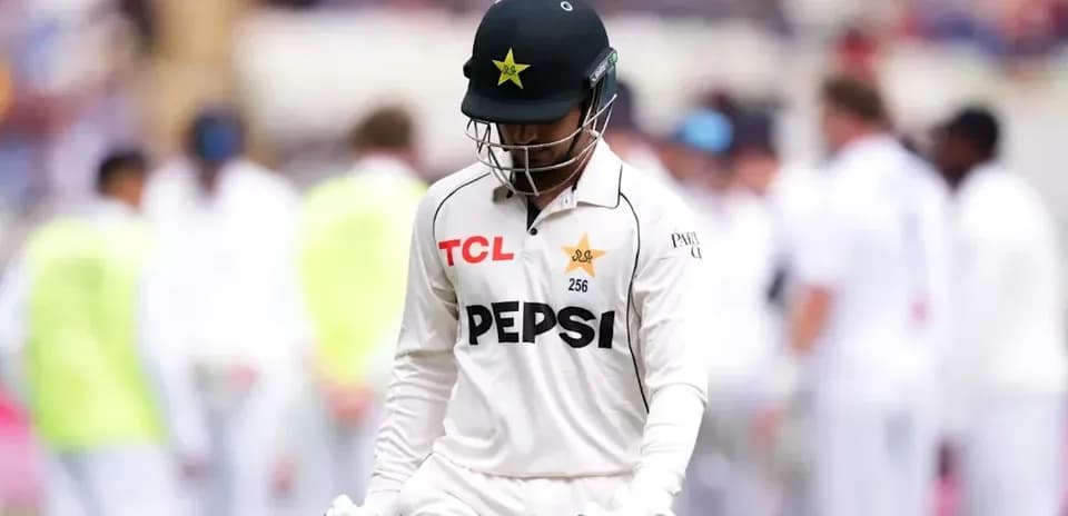 Cricketer from Pakistan walking off the field
