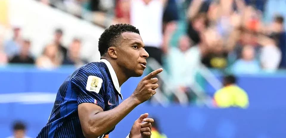Player celebrating goal during World Cup match