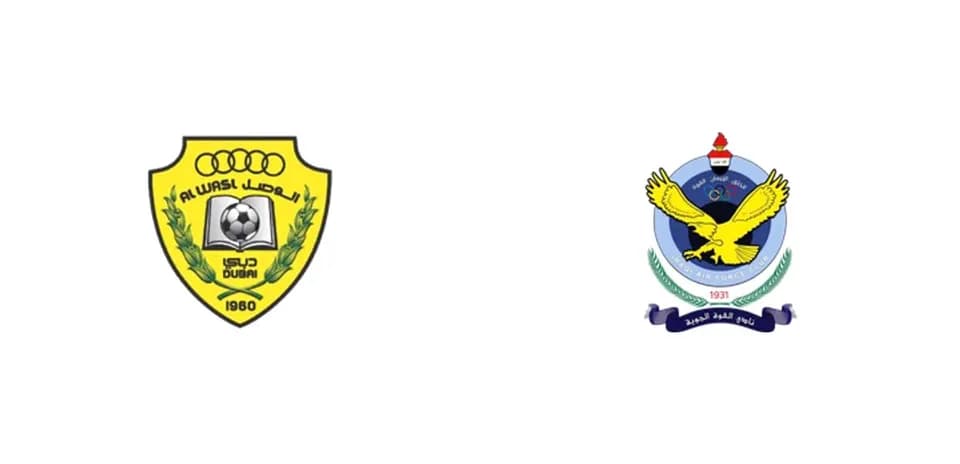 Logos of Al Wasl and Al Quwa Al Jawiya clubs