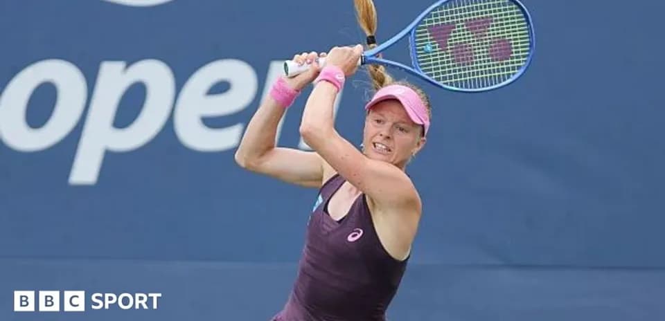 Player hitting a tennis ball during a match