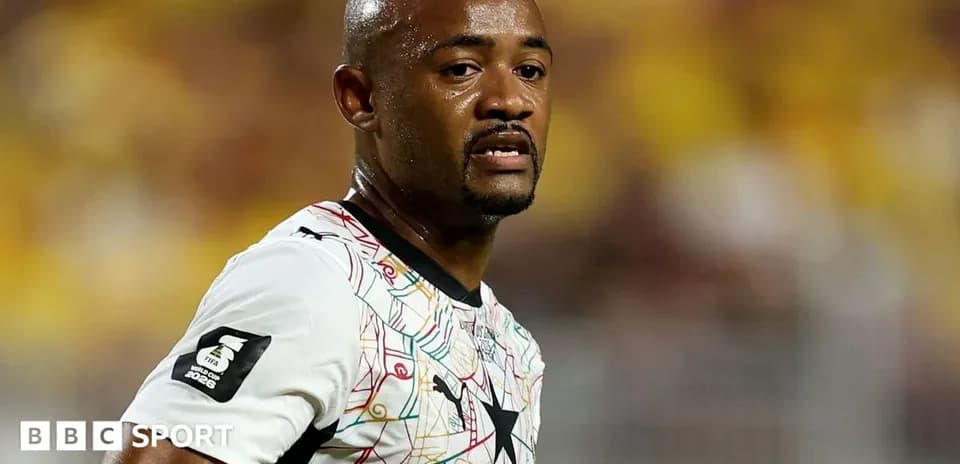 Ghanaian player during match with focused expression