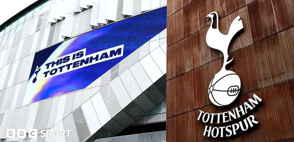 Tottenham Hotspur stadium exterior with club logo