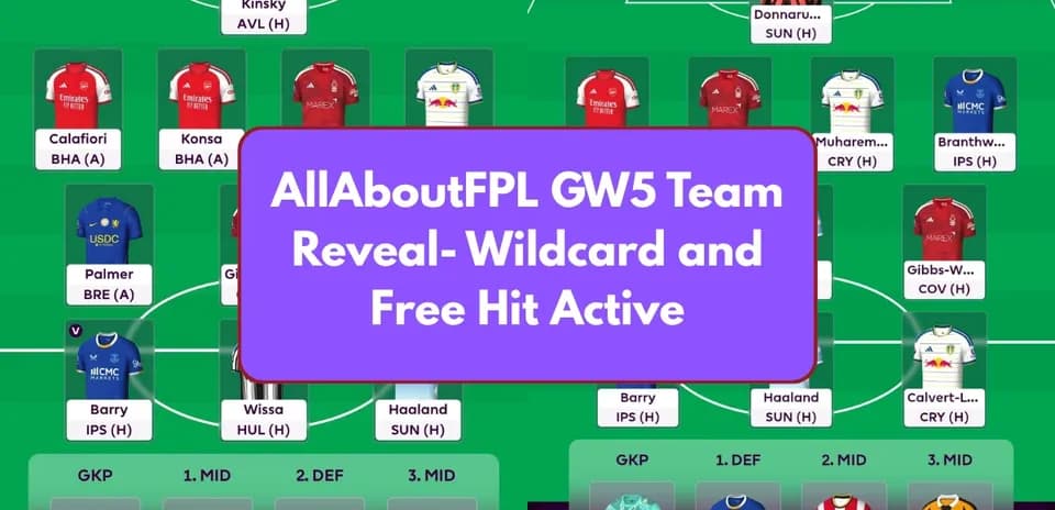 Fantasy Premier League team lineup with player details
