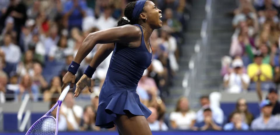 Player celebrating after winning a point in match