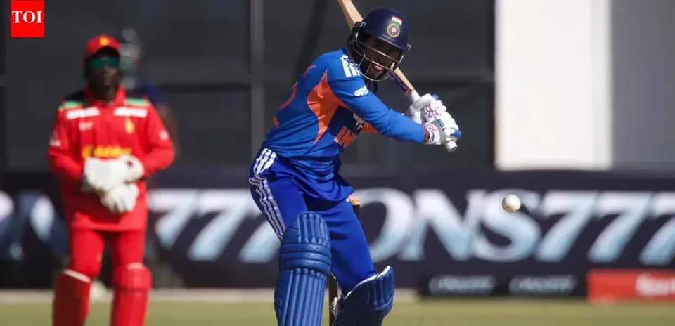 Batsman playing a shot during cricket match