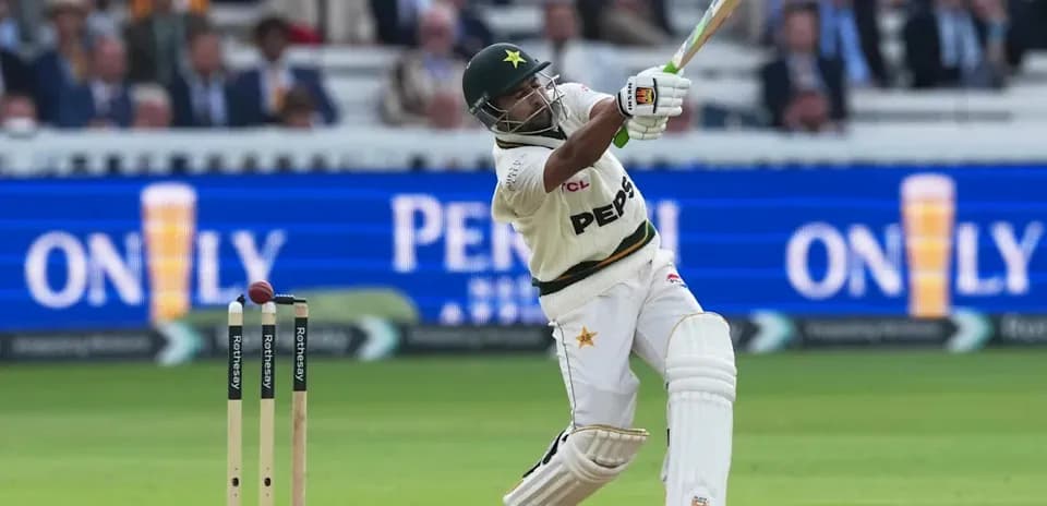 Batsman hitting the ball during cricket match