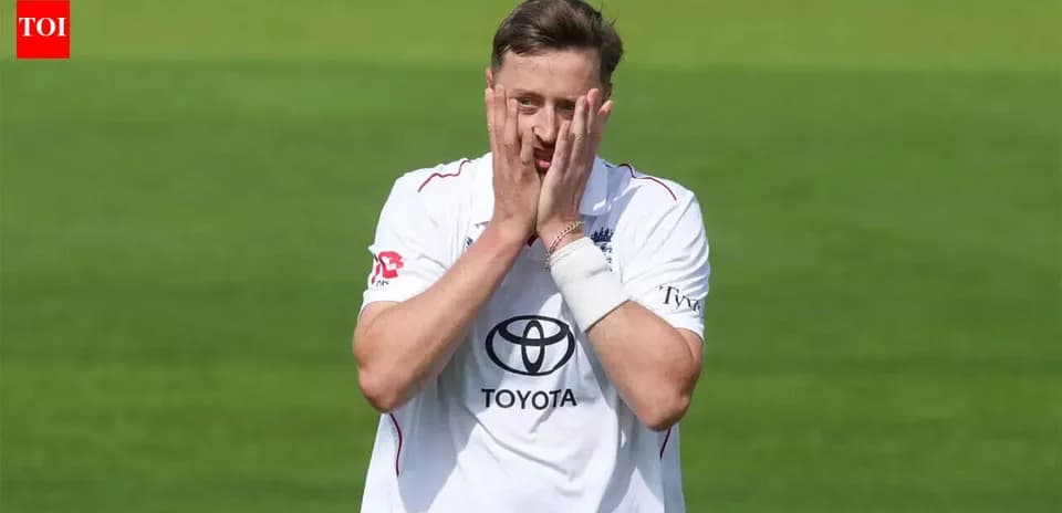 Cricketer showing frustration on the field