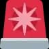 Red star emblem with eight points