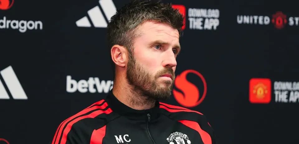 Manager speaking at press conference for Manchester United