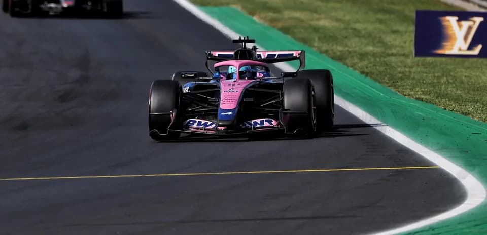 Formula 1 car racing on track during event