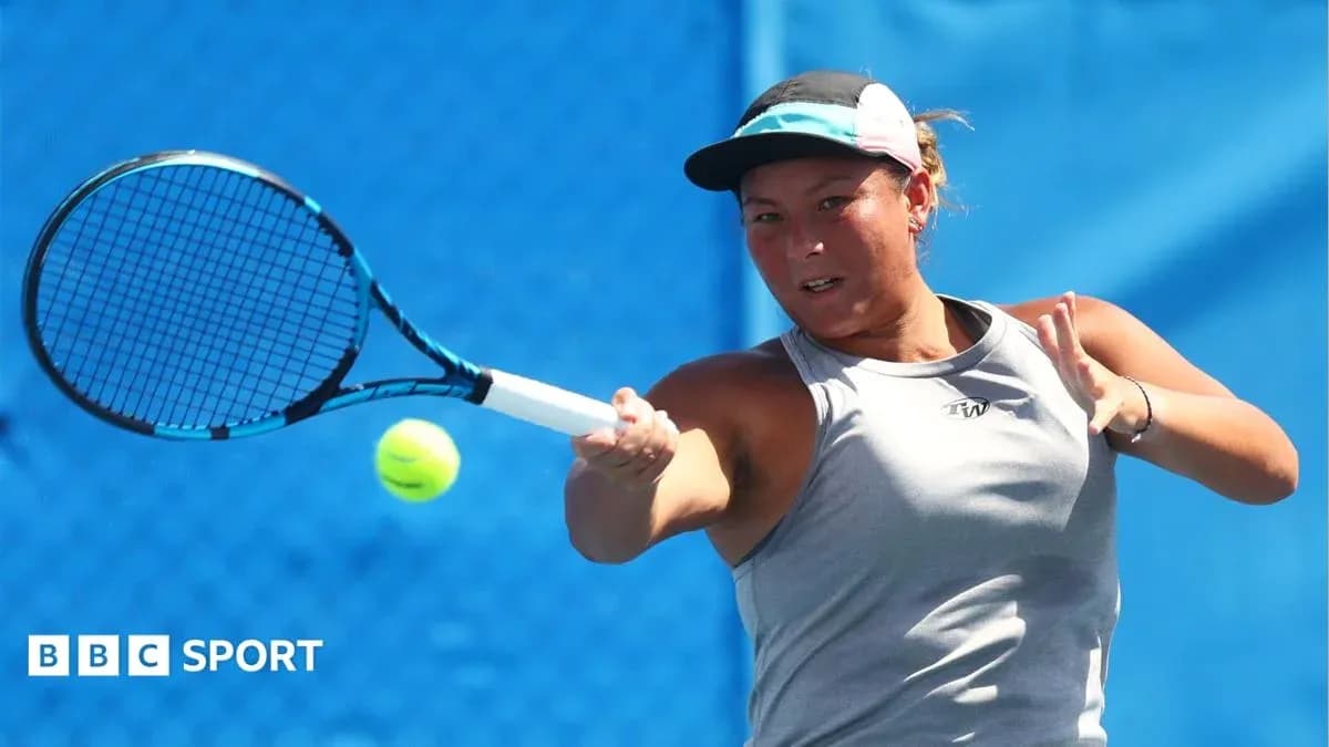Player hitting a tennis ball during practice session