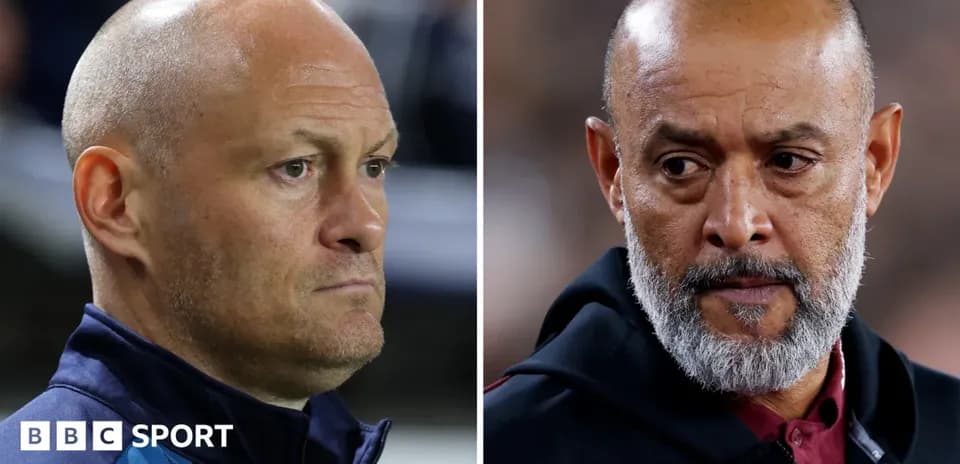 Two football managers during a match close-up