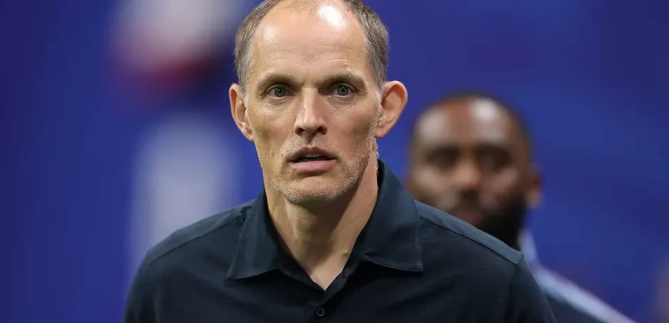 Coach looking serious during pre-match event