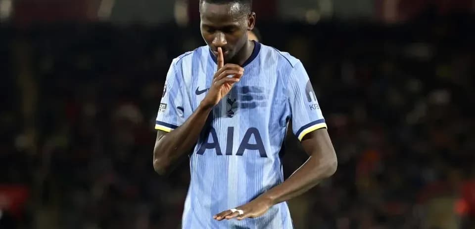 Player making a shushing gesture during match