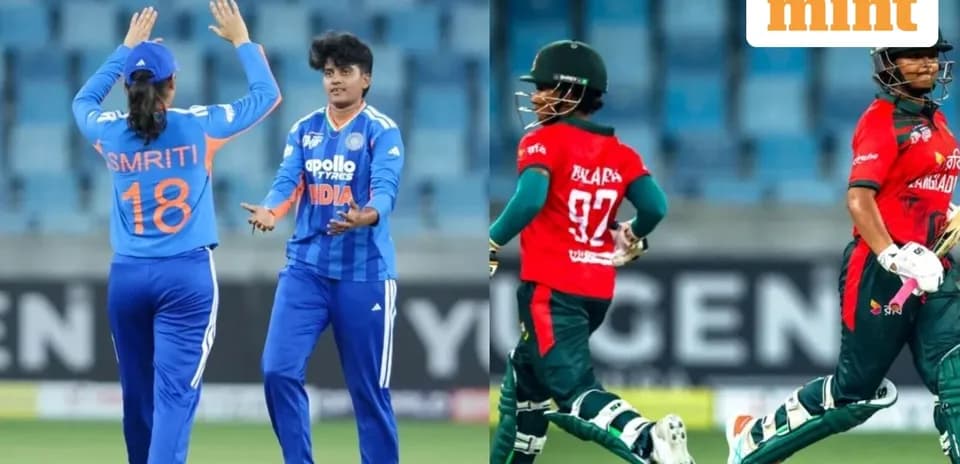 Two cricket players celebrating and running between wickets