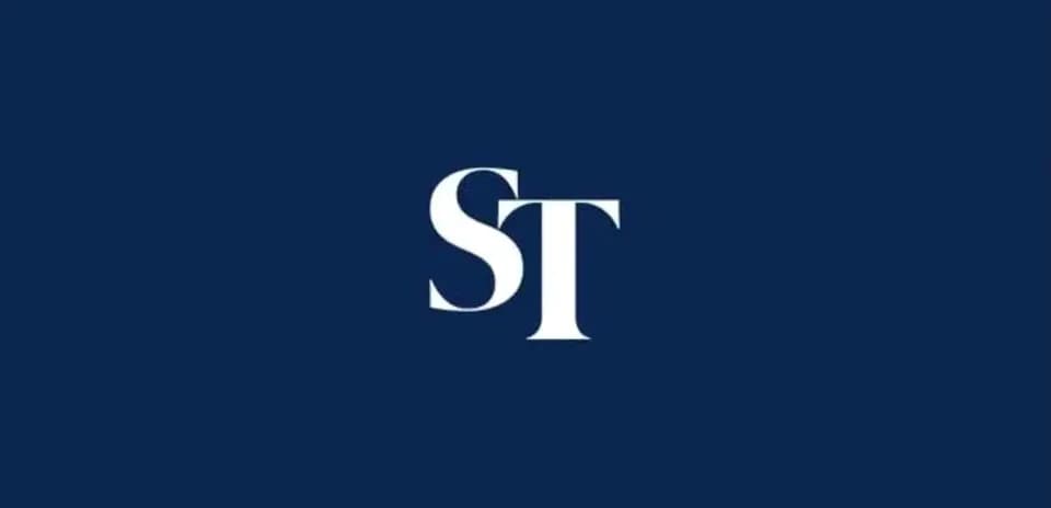Logo featuring 'ST' on dark blue background