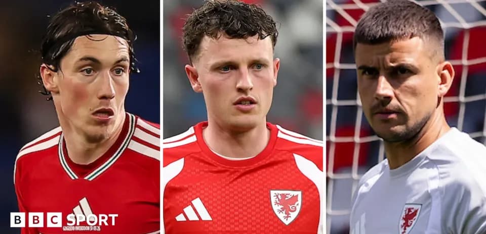 Three Welsh football players posing for photo
