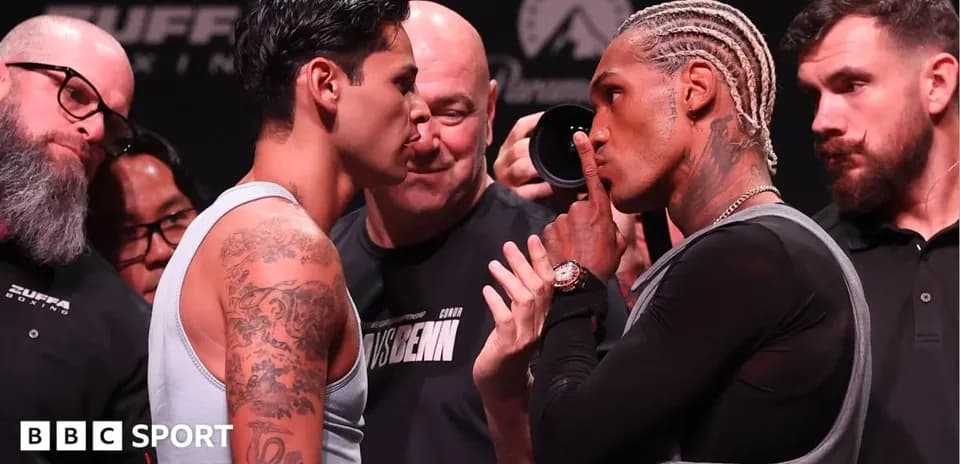 Two boxers face-off at weigh-in event