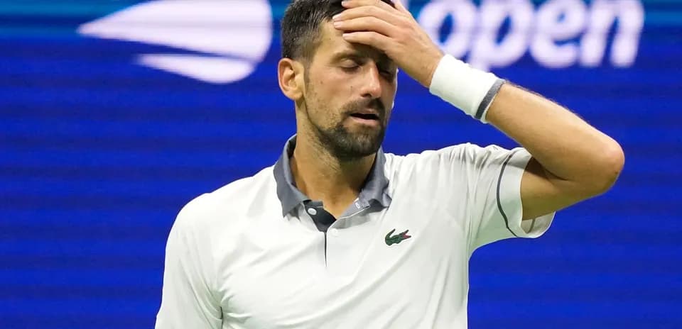 Novak Djokovic during a match at US Open