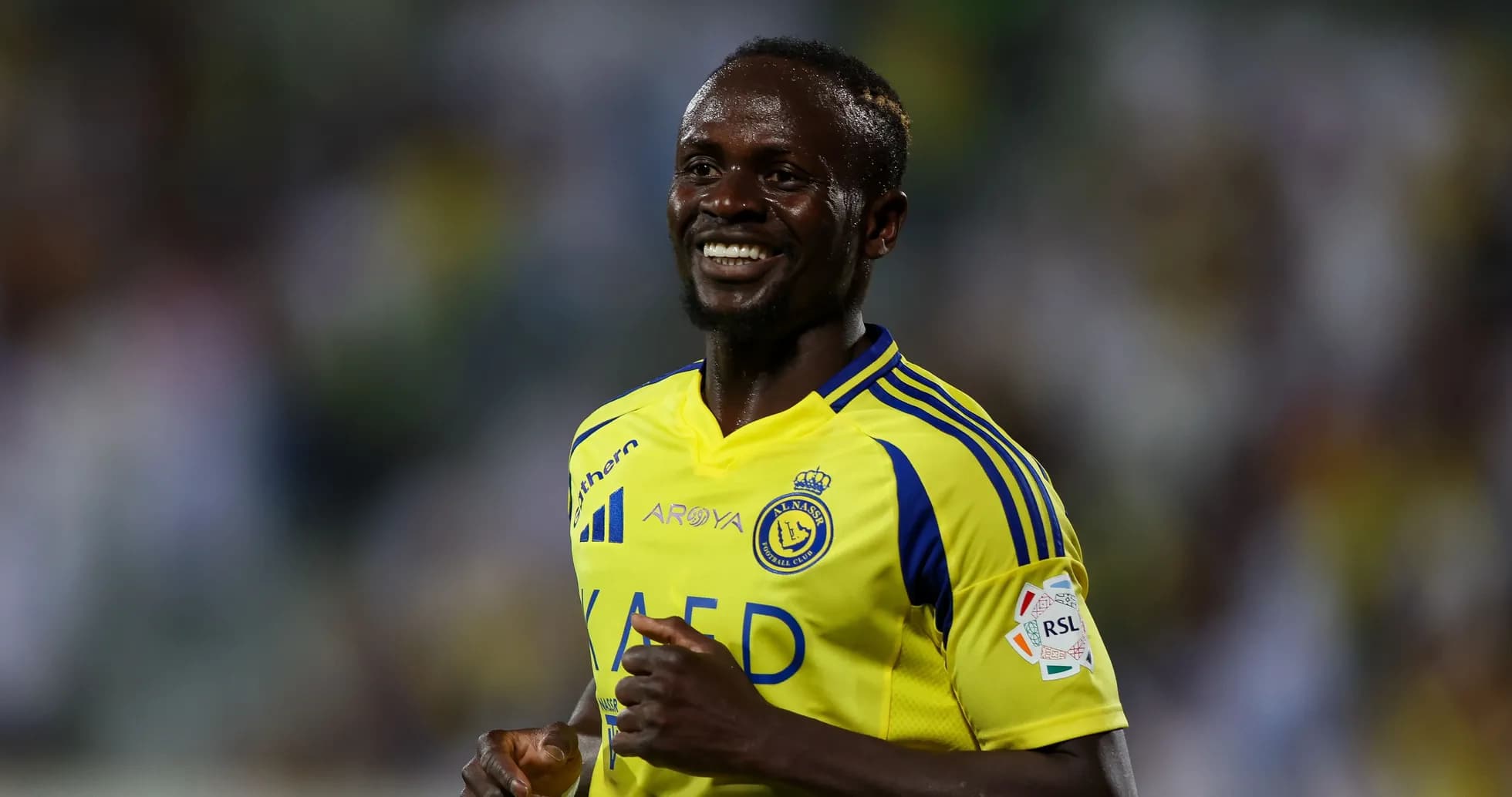 Player celebrating during match for Al Nassr