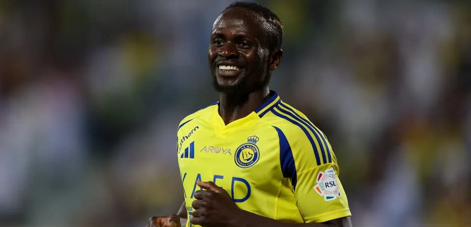 Player celebrating during match for Al Nassr