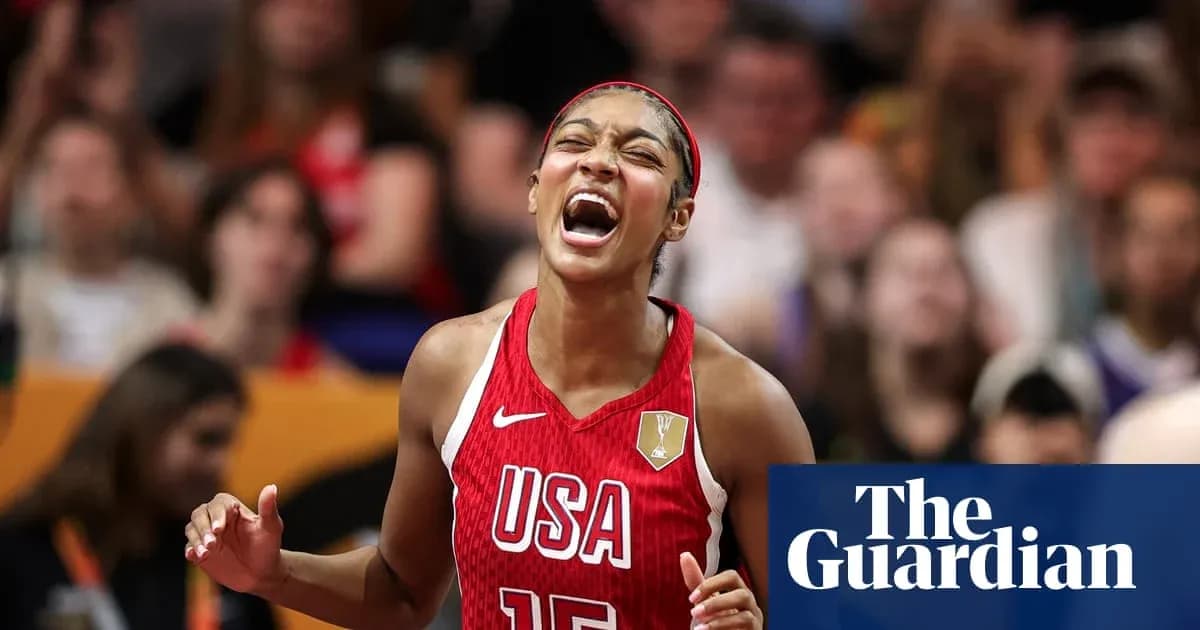 Player celebrating during basketball game for USA