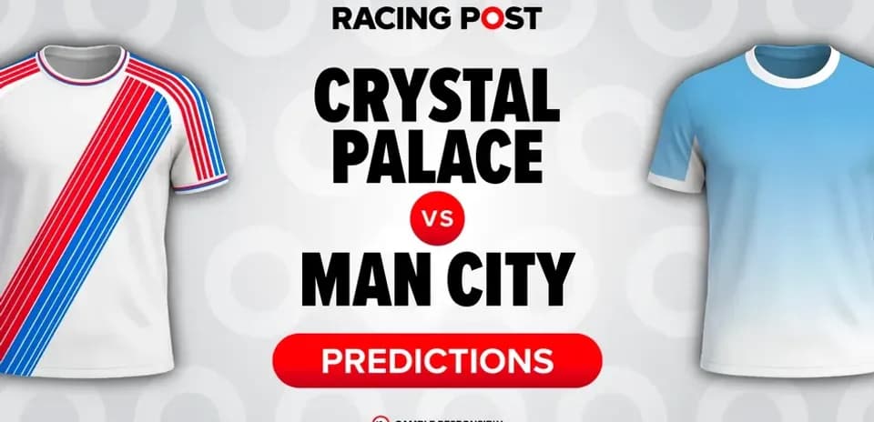 Crystal Palace vs Man City match predictions graphic