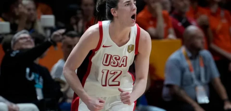 Player celebrating after scoring during a basketball game