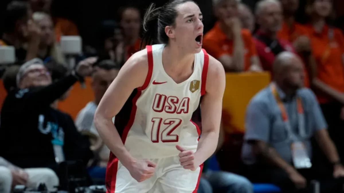 Player celebrating after scoring during a basketball game