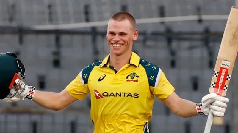 Cricketer celebrating after scoring a century