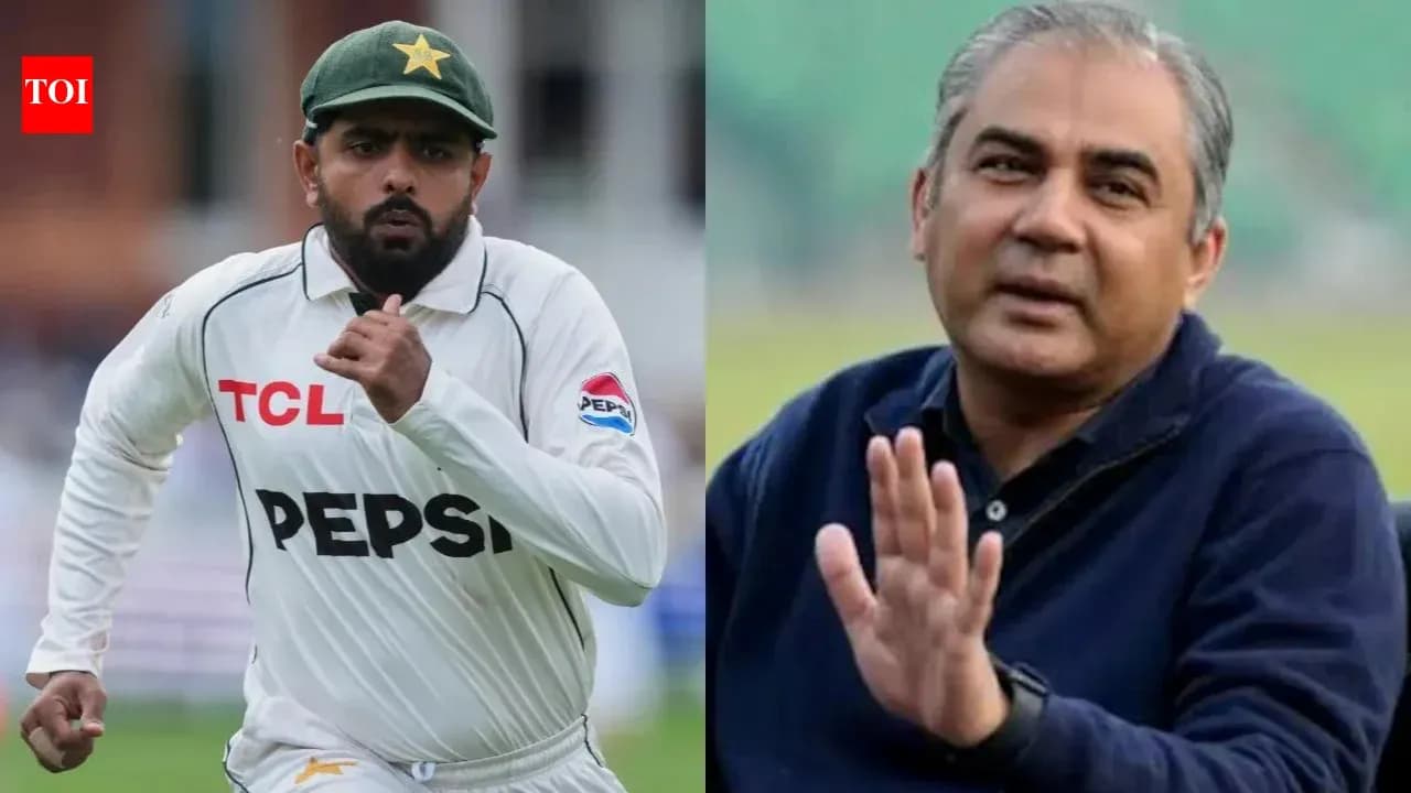 Cricketer running on field beside a commentator