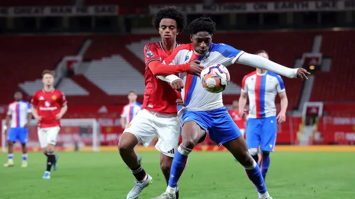 Players competing for the ball during a match