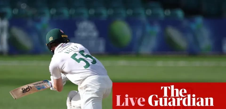 Batter playing a shot during cricket match