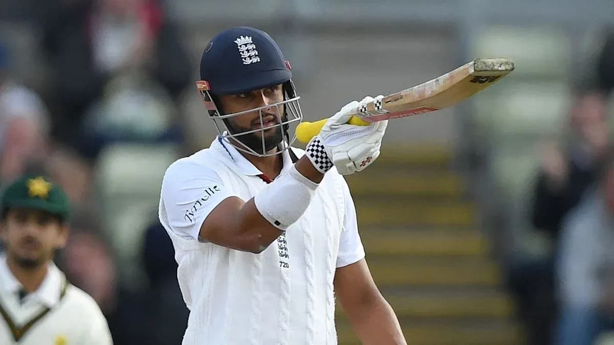 Batsman signaling after scoring during cricket match