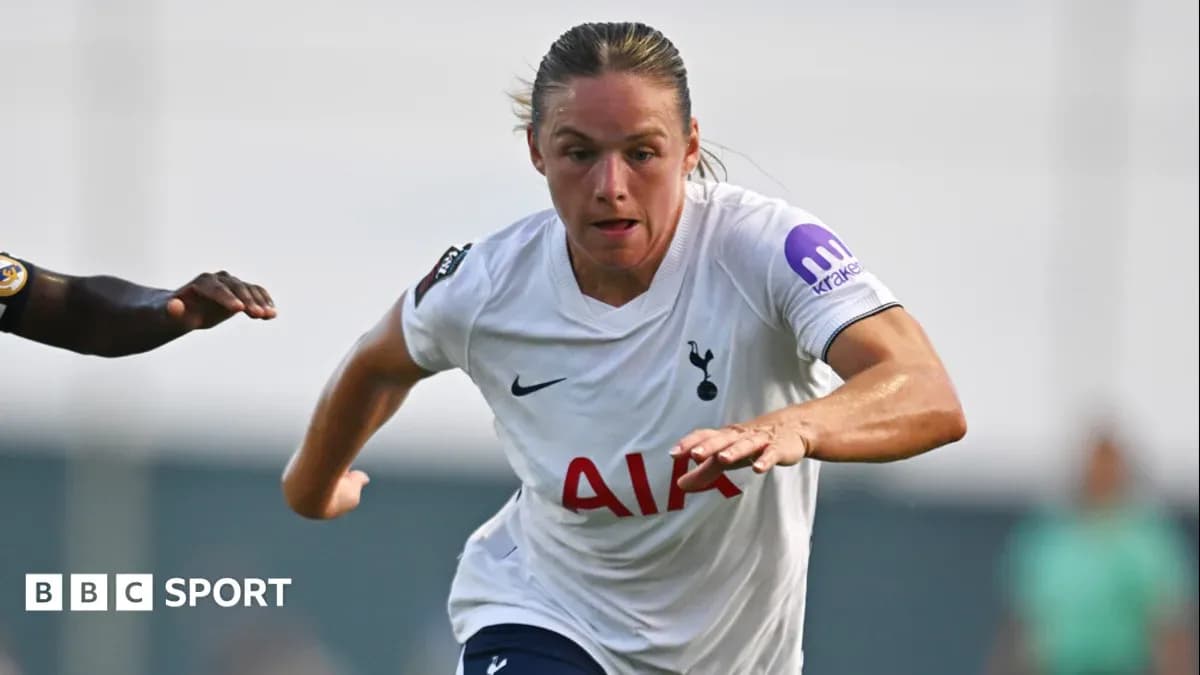 Player sprinting during a match for Tottenham